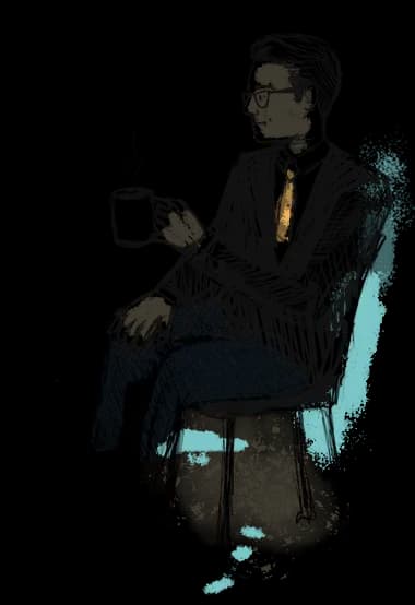 Professional man networking